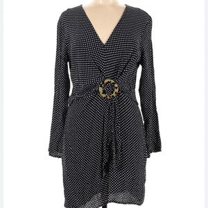 Topshop Navy and White Polka Dot Dress Size 6